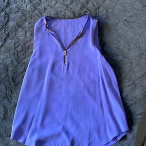 Barney’s New York silk and lamb skin trim top size 8